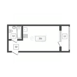 Студия квартира, вторичка, 28м2, 18/20 этаж