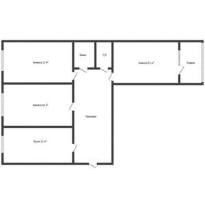 3-к квартира, вторичка, 66м2, 7/9 этаж