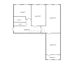 3-к квартира, вторичка, 59м2, 3/9 этаж