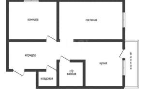 2-к квартира, вторичка, 60м2, 14/16 этаж