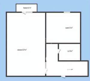 1-к квартира, вторичка, 30м2, 5/5 этаж