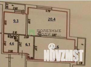 2-к квартира, вторичка, 65м2, 16/20 этаж