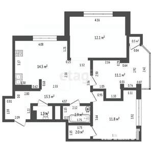 2-к квартира, вторичка, 64м2, 10/23 этаж
