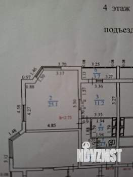 1-к квартира, вторичка, 50м2, 4/17 этаж