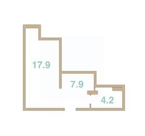 Студия квартира, вторичка, 30м2, 3/4 этаж