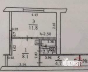 1-к квартира, вторичка, 26м2, 1/5 этаж