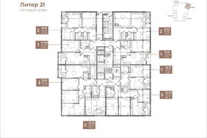1-к квартира, вторичка, 41м2, 16/18 этаж