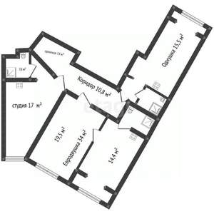 3-к квартира, вторичка, 93м2, 13/16 этаж