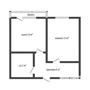 1-к квартира, вторичка, 40м2, 10/12 этаж