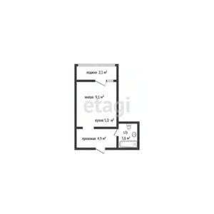 Студия квартира, вторичка, 23м2, 9/21 этаж