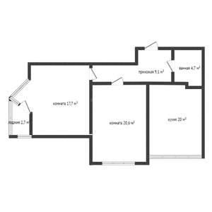 2-к квартира, вторичка, 65м2, 3/20 этаж