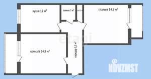 2-к квартира, вторичка, 49м2, 5/5 этаж