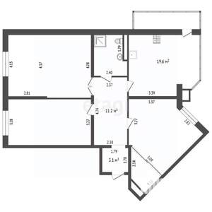 3-к квартира, вторичка, 108м2, 17/20 этаж