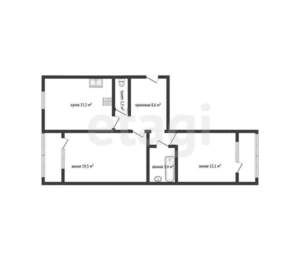 2-к квартира, вторичка, 65м2, 13/16 этаж