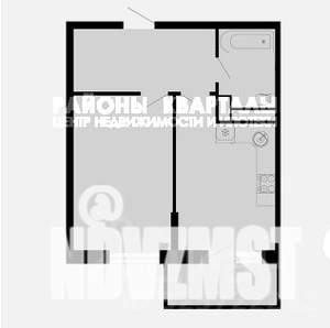 1-к квартира, вторичка, 42м2, 11/16 этаж