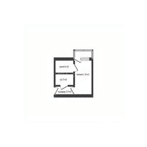 1-к квартира, вторичка, 30м2, 4/4 этаж
