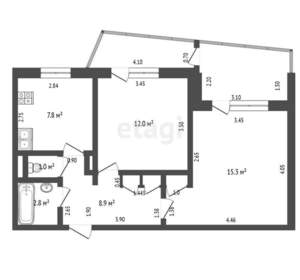 2-к квартира, вторичка, 48м2, 4/9 этаж
