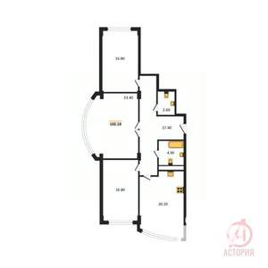 3-к квартира, вторичка, 102м2, 3/8 этаж