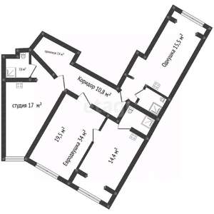 3-к квартира, вторичка, 93м2, 13/16 этаж
