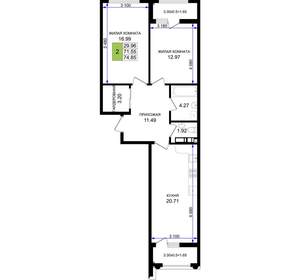 2-к квартира, вторичка, 75м2, 2/8 этаж