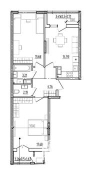 2-к квартира, вторичка, 64м2, 8/9 этаж