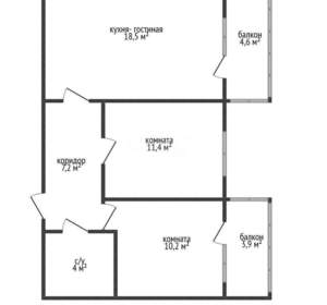 2-к квартира, вторичка, 51м2, 13/23 этаж