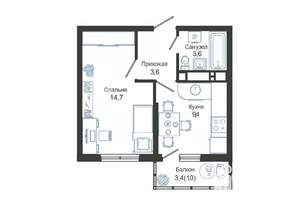 1-к квартира, вторичка, 32м2, 20/24 этаж