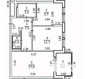 2-к квартира, вторичка, 52м2, 8/15 этаж