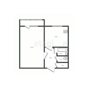 1-к квартира, вторичка, 30м2, 5/5 этаж