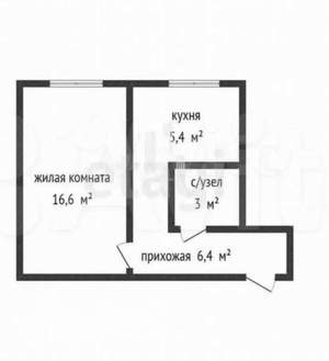 1-к квартира, вторичка, 31м2, 1/5 этаж