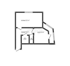 1-к квартира, вторичка, 47м2, 3/9 этаж