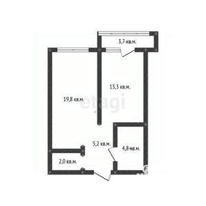 1-к квартира, вторичка, 41м2, 14/18 этаж