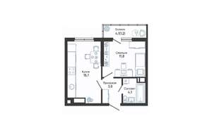 1-к квартира, вторичка, 37м2, 3/24 этаж