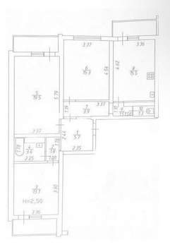 3-к квартира, вторичка, 81м2, 14/16 этаж