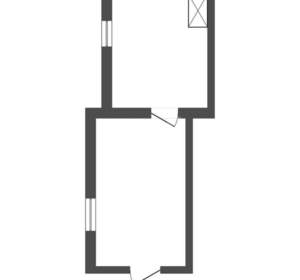 2-к квартира, вторичка, 18м2, 1/1 этаж