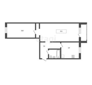 2-к квартира, вторичка, 44м2, 2/5 этаж