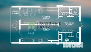 1-к квартира, вторичка, 58м2, 7/17 этаж