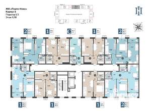2-к квартира, строящийся дом, 58м2, 9/18 этаж
