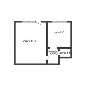 1-к квартира, вторичка, 38м2, 7/9 этаж