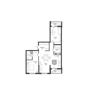 2-к квартира, вторичка, 84м2, 18/21 этаж