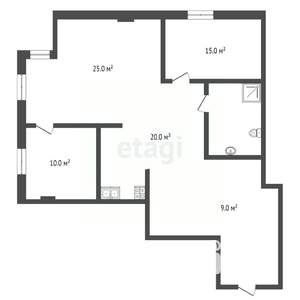 3-к квартира, вторичка, 86м2, 1/5 этаж
