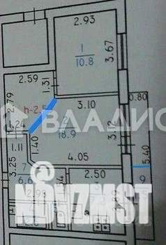 2-к квартира, вторичка, 47м2, 1/9 этаж