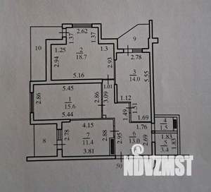 3-к квартира, вторичка, 84м2, 9/17 этаж