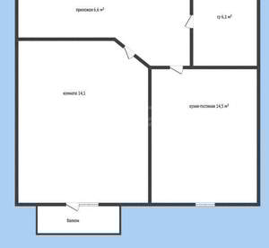 1-к квартира, вторичка, 41м2, 8/9 этаж