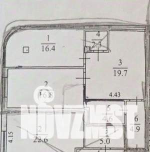 2-к квартира, вторичка, 65м2, 3/4 этаж