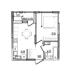 1-к квартира, вторичка, 34м2, 2/9 этаж