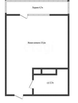 Студия квартира, вторичка, 23м2, 4/24 этаж