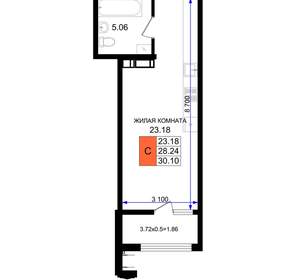 Студия квартира, вторичка, 30м2, 7/8 этаж