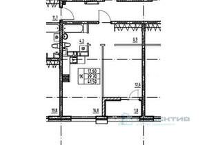 1-к квартира, вторичка, 43м2, 13/20 этаж