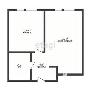 1-к квартира, вторичка, 43м2, 2/15 этаж